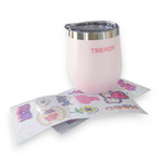 Mate C/ Tapa Trendy Acero Rosa Pastel 280Ml 16268 C/ Sticker